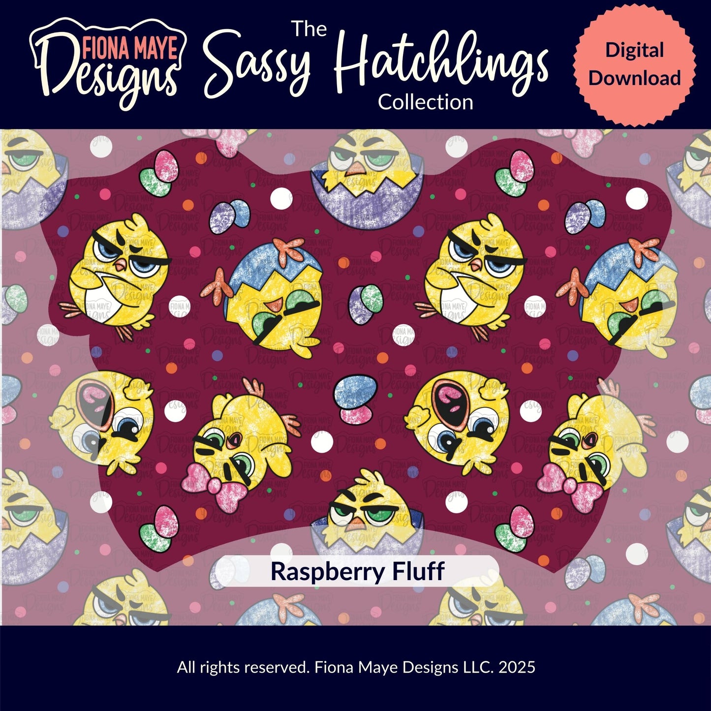 Sassy Hatchlings | PNG Seamless Pattern