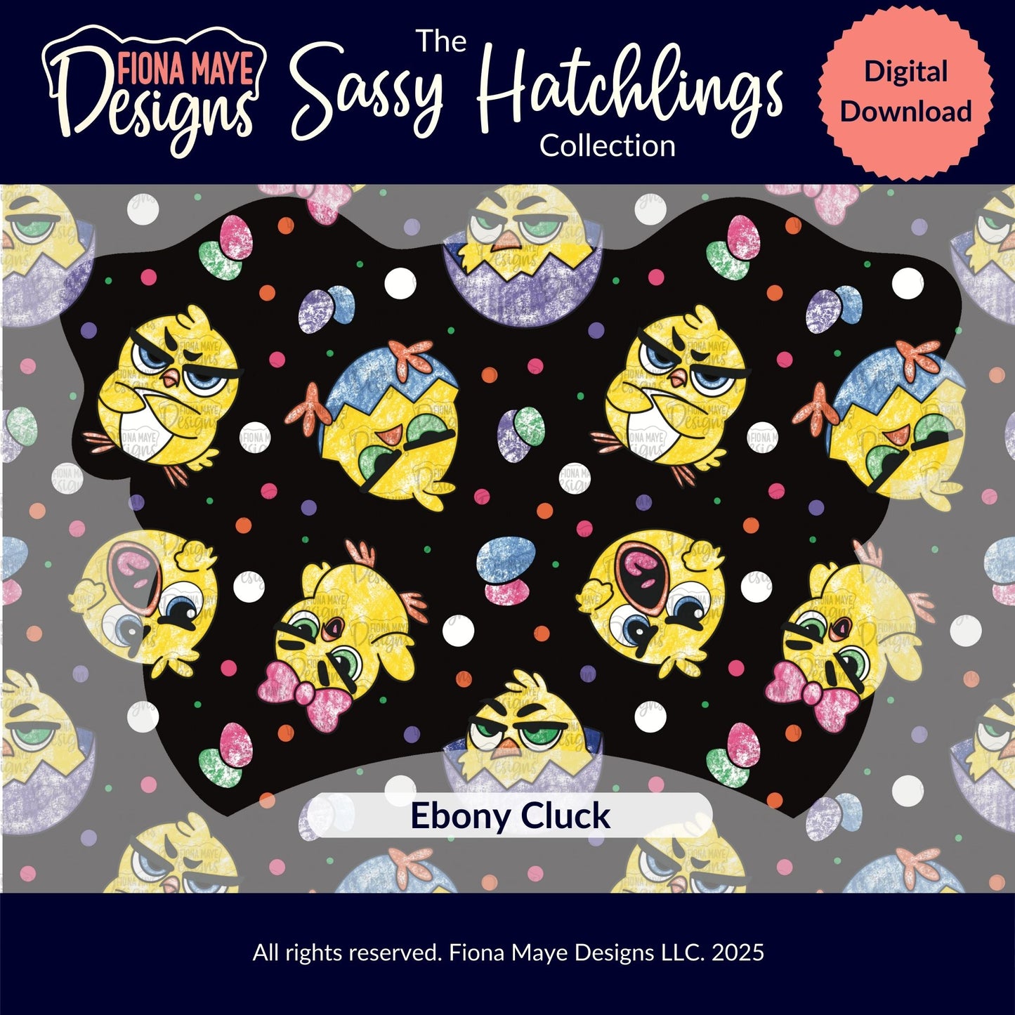 Sassy Hatchlings | PNG Seamless Pattern