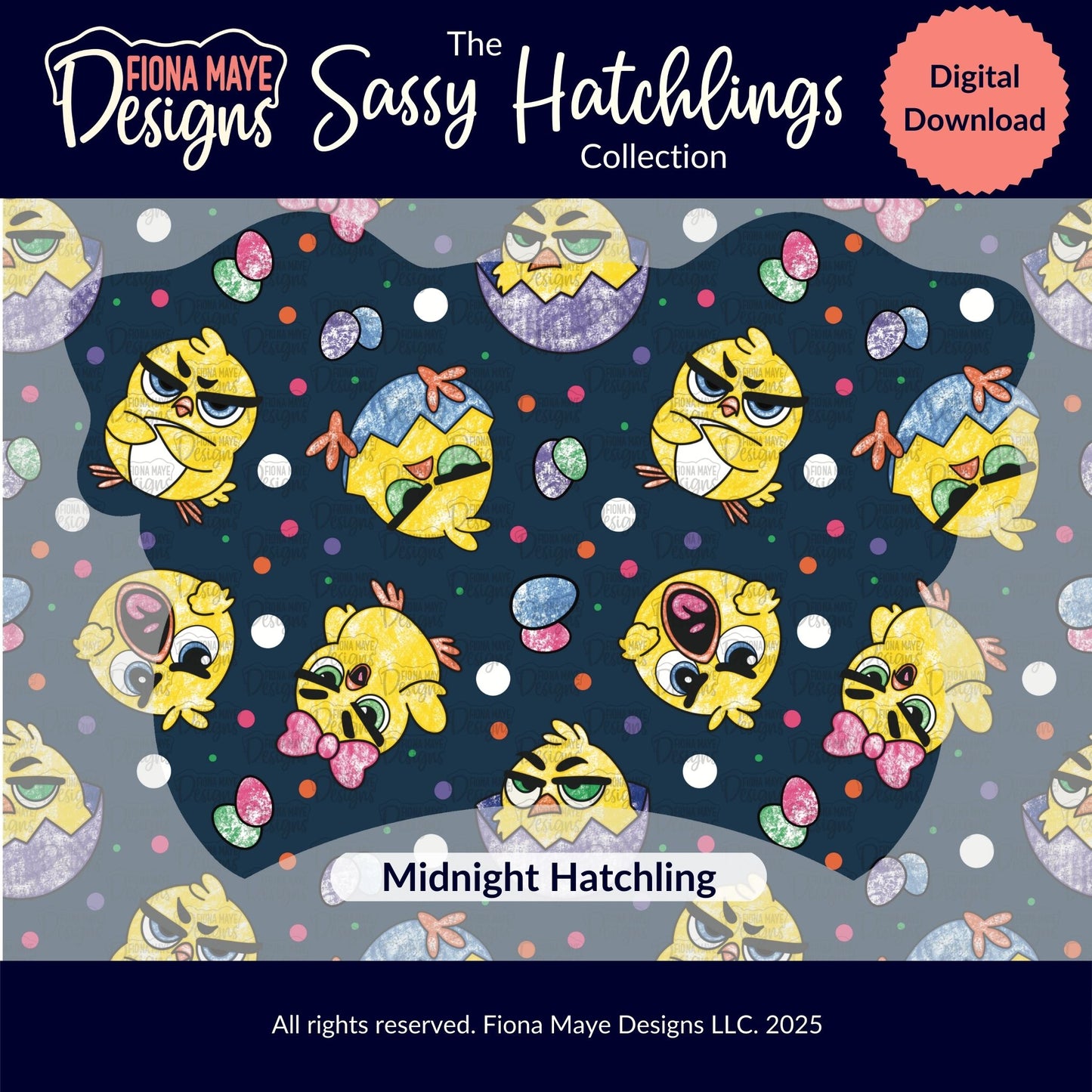 Sassy Hatchlings | PNG Seamless Pattern