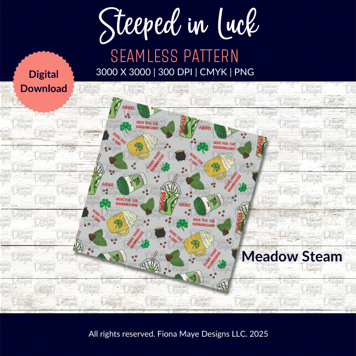 Steeped in Luck | PNG Seamless Patterns