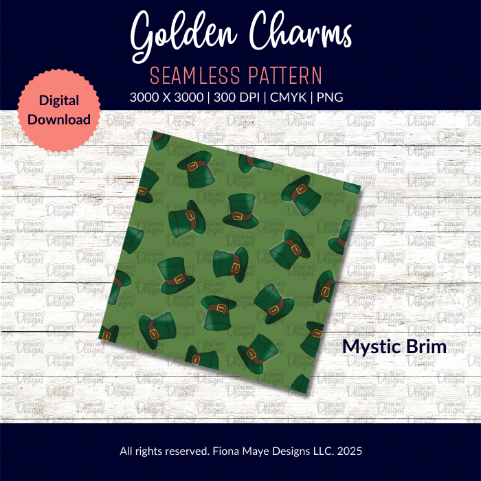 Golden Charms | PNG Seamless Patterns