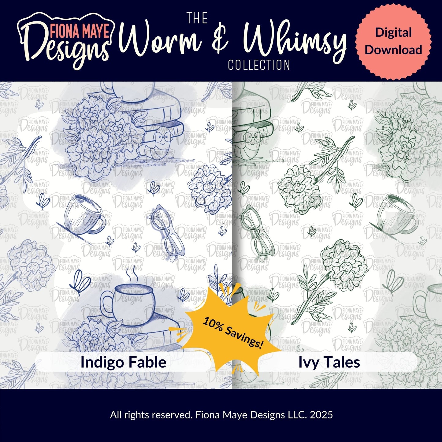 Worm Whimsy | PNG Seamless Pattern(s)