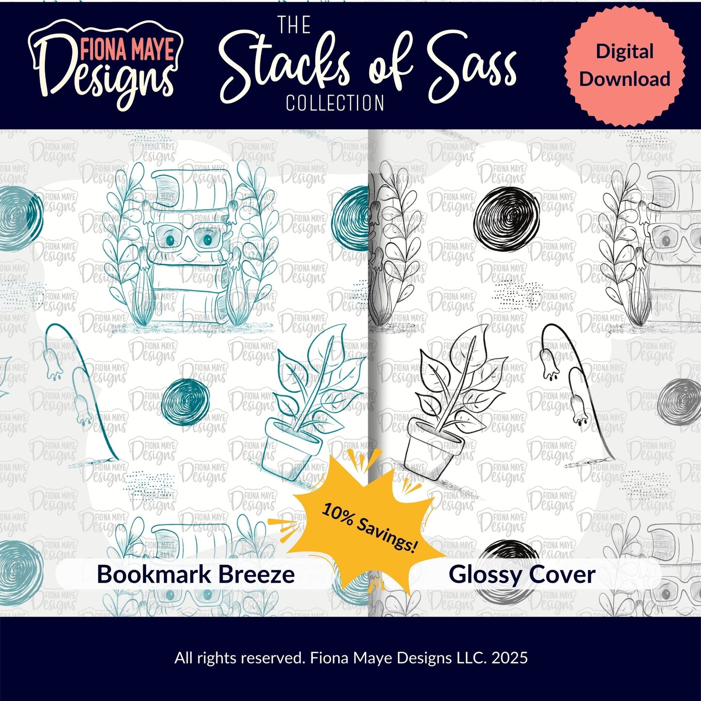 Stacks of Sass | PNG Seamless Pattern(s)