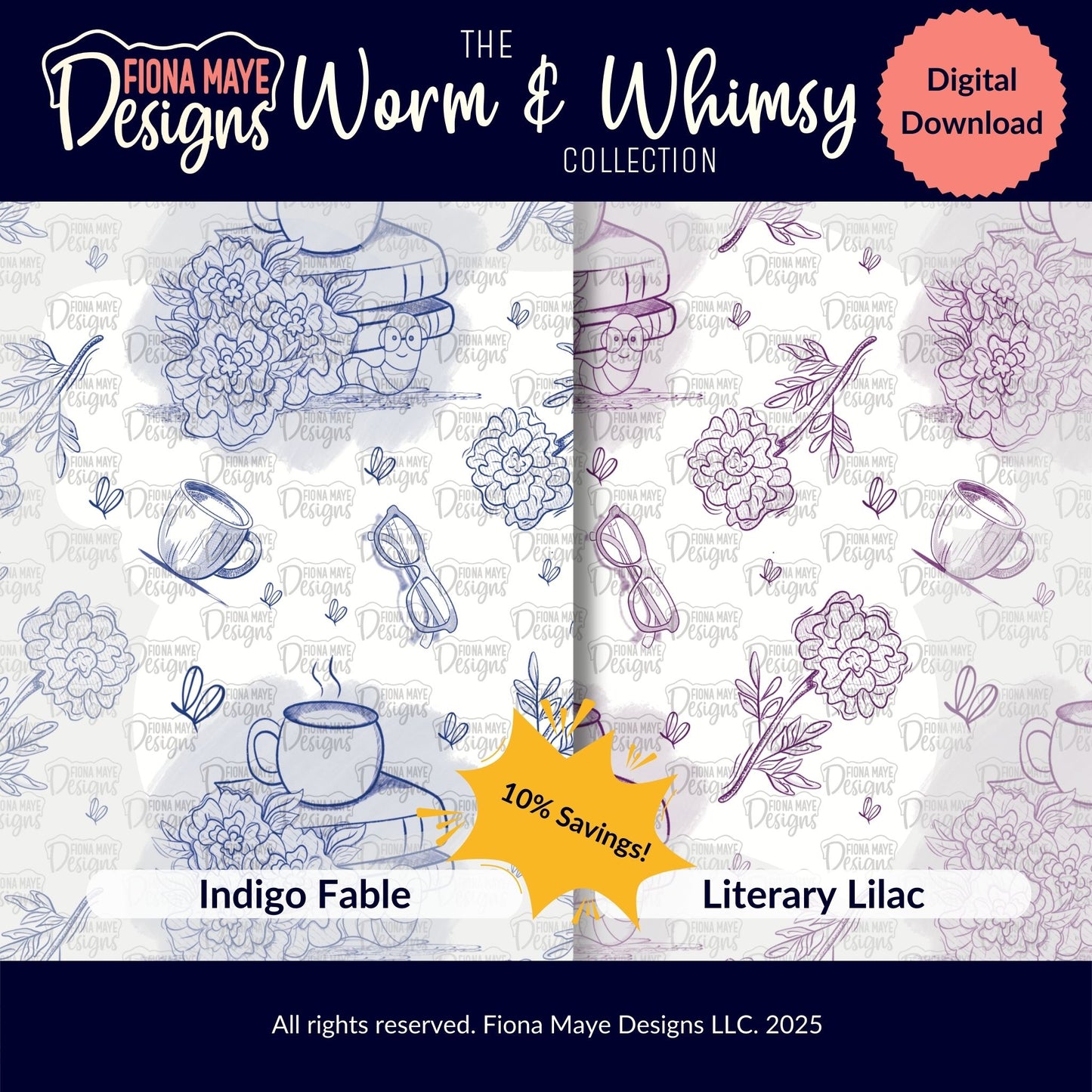Worm Whimsy | PNG Seamless Pattern(s)
