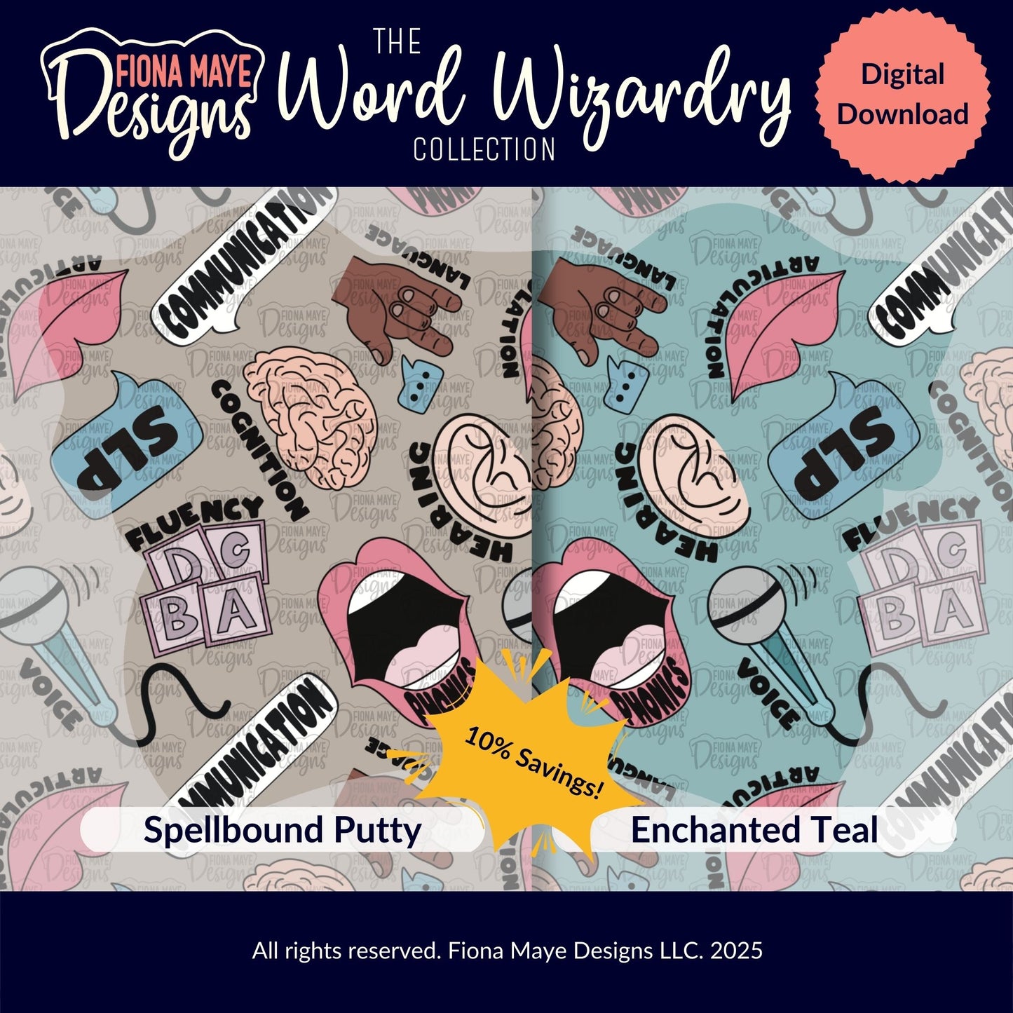 Word Wizardry | PNG Seamless Pattern(s)