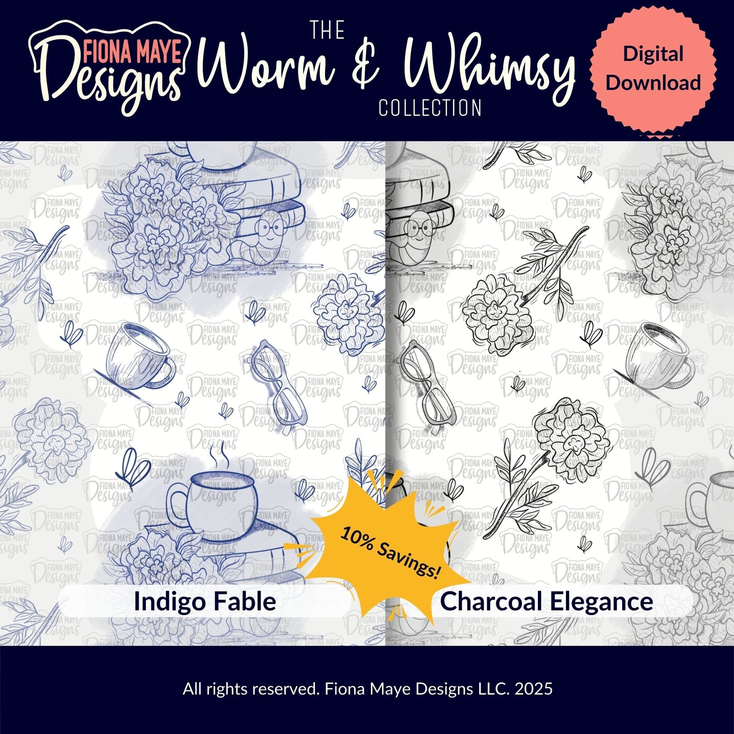 Worm Whimsy | PNG Seamless Pattern(s)