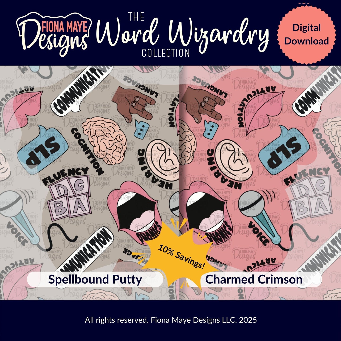 Word Wizardry | PNG Seamless Pattern(s)