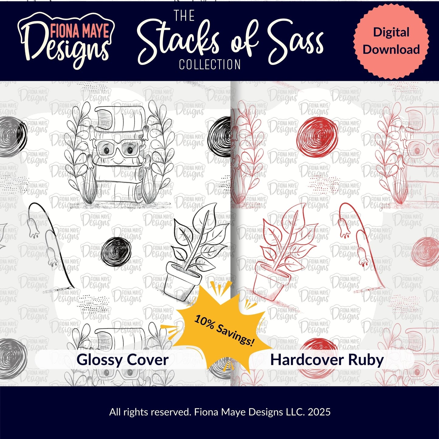 Stacks of Sass | PNG Seamless Pattern(s)