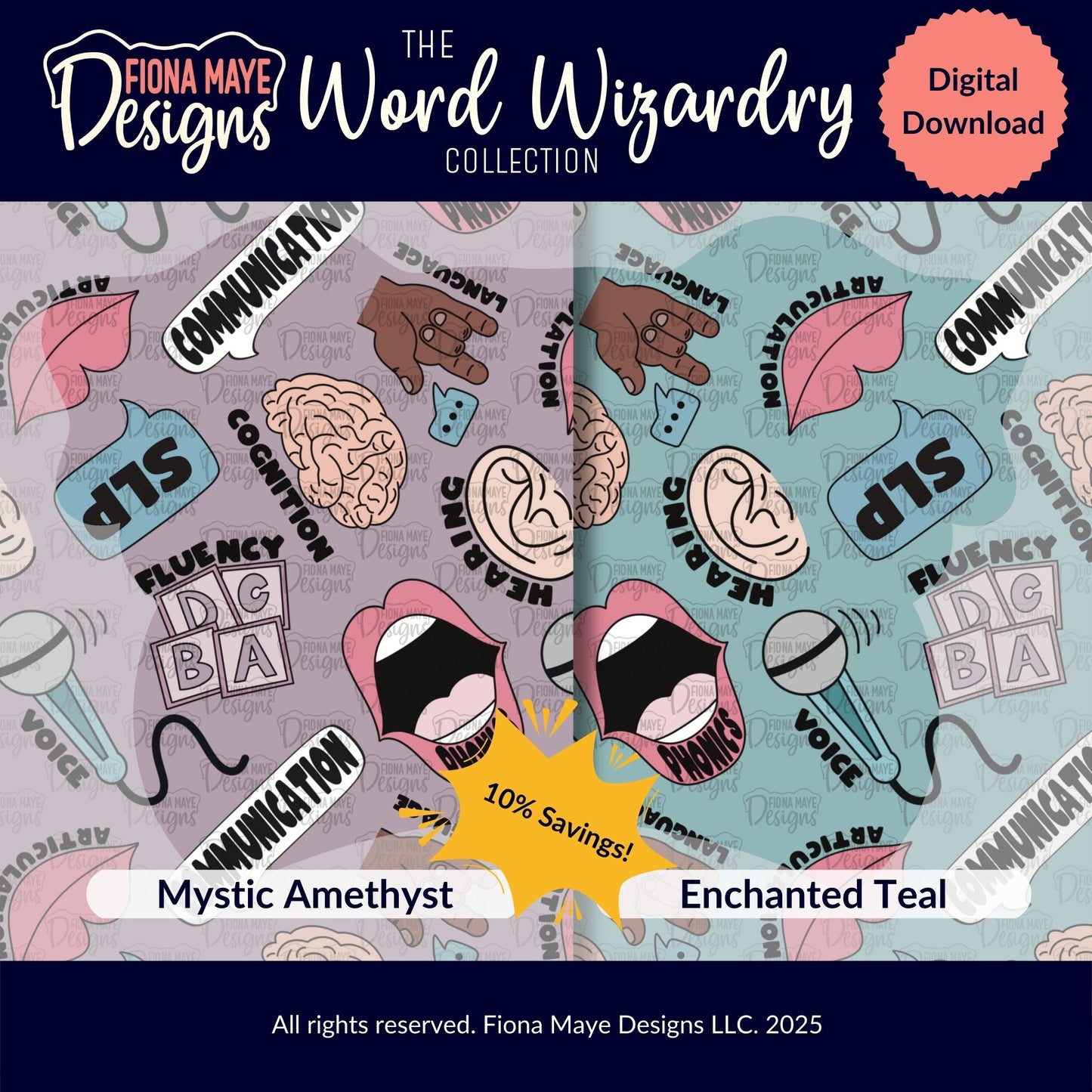 Word Wizardry | PNG Seamless Pattern(s)