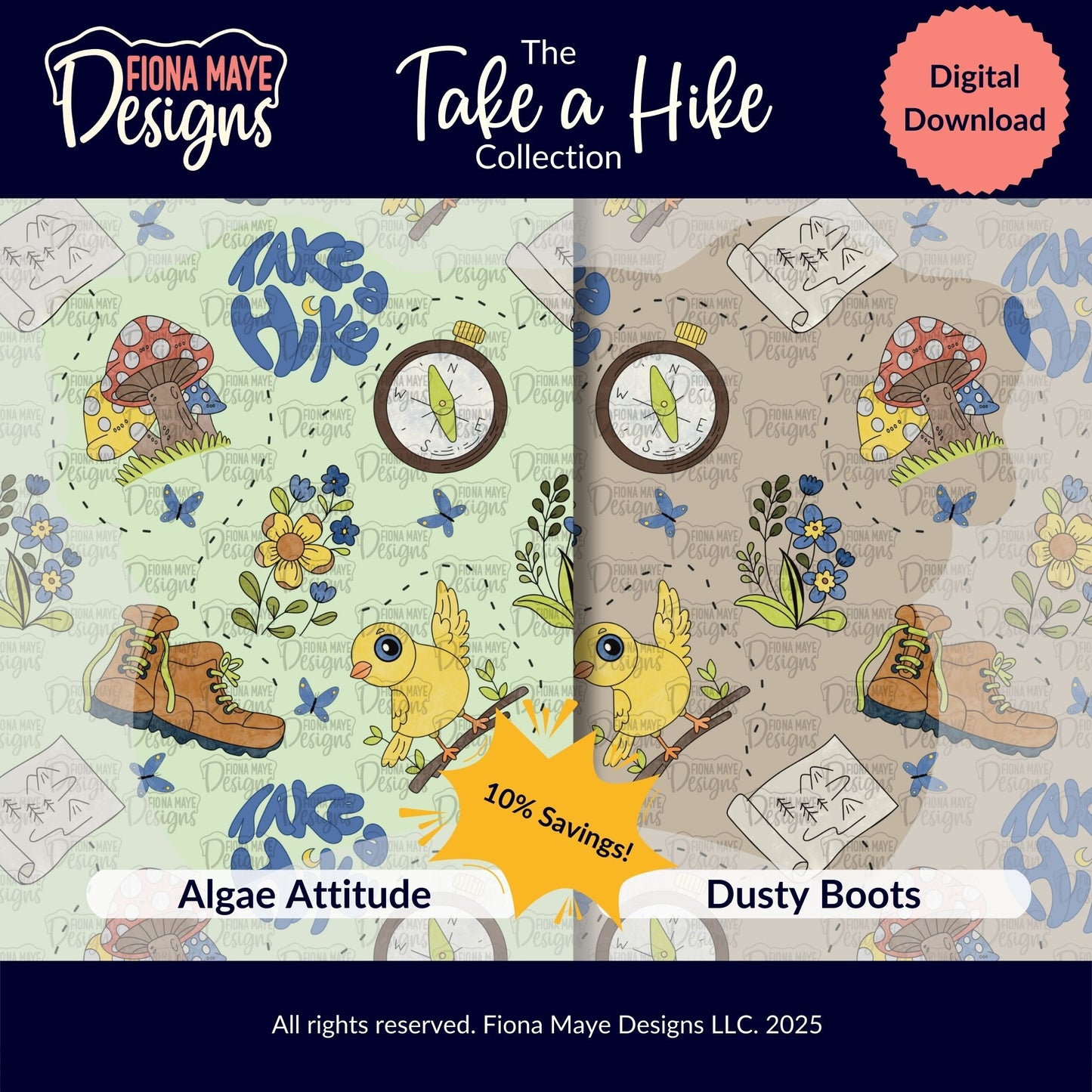 Take a Hike | PNG Seamless Pattern(s)