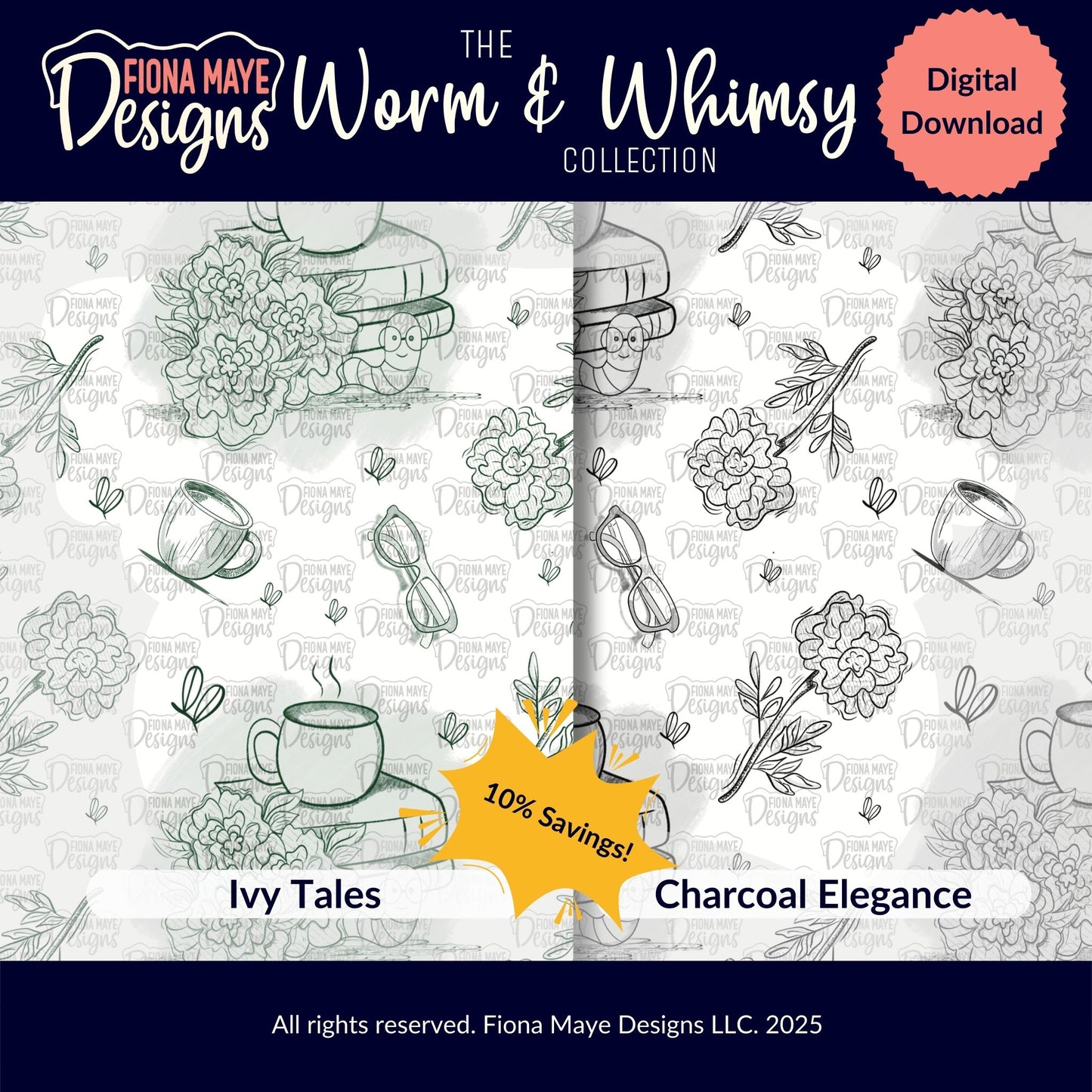 Worm Whimsy | PNG Seamless Pattern(s)