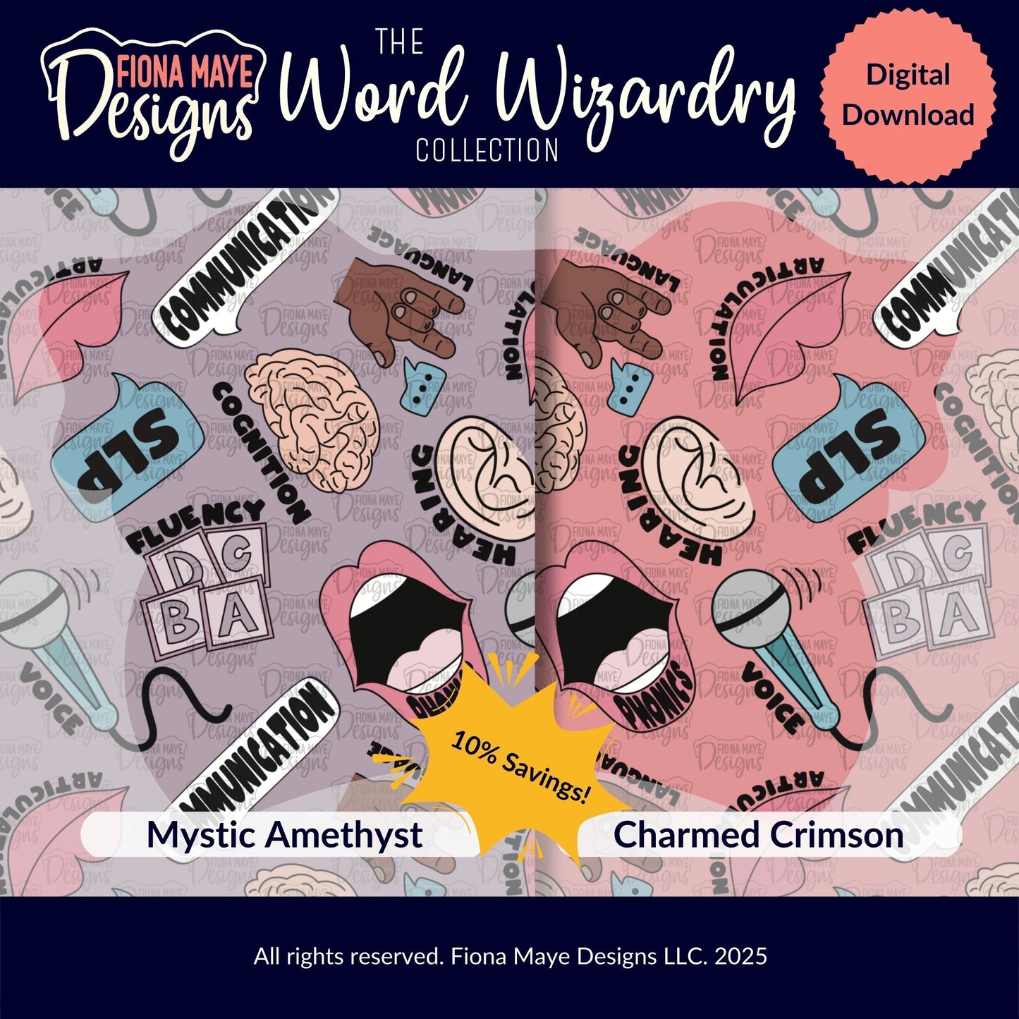 Word Wizardry | PNG Seamless Pattern(s)
