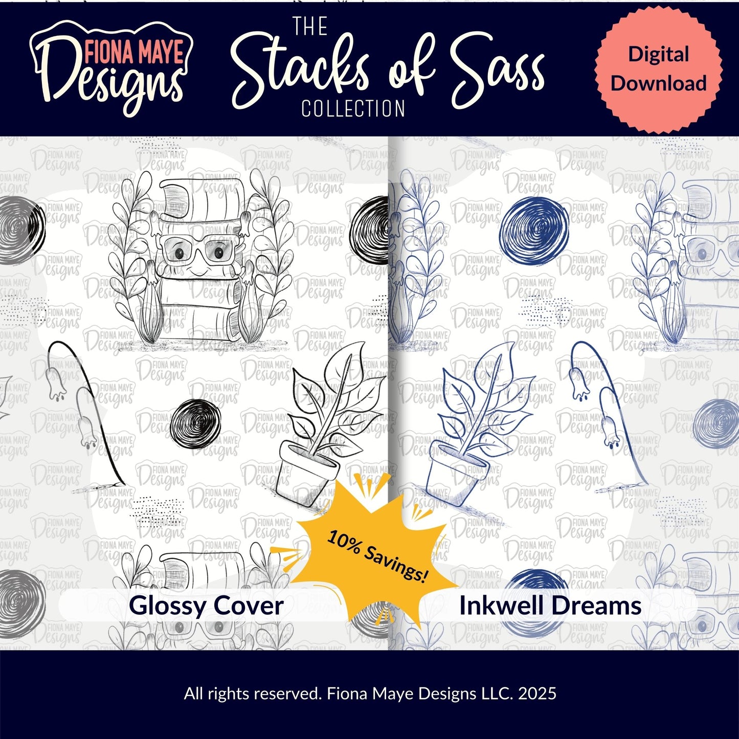 Stacks of Sass | PNG Seamless Pattern(s)