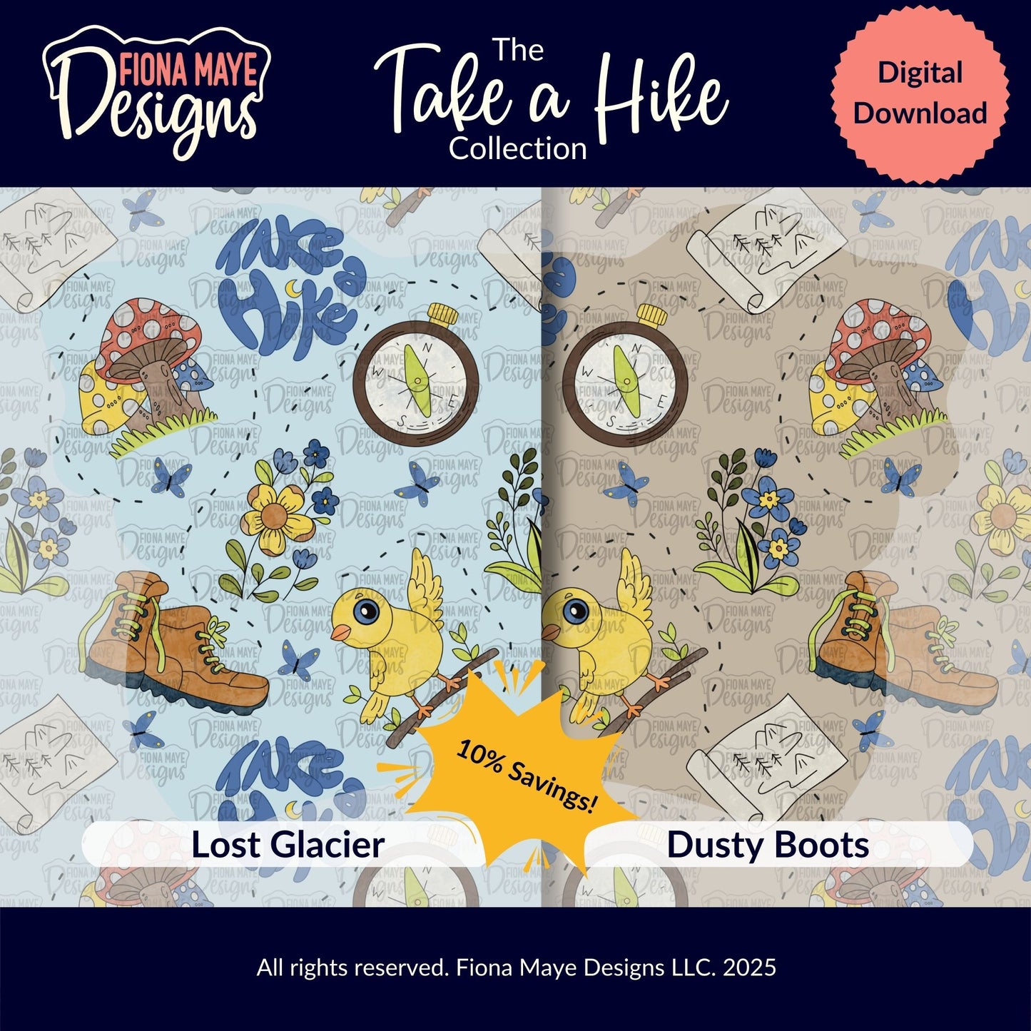 Take a Hike | PNG Seamless Pattern(s)
