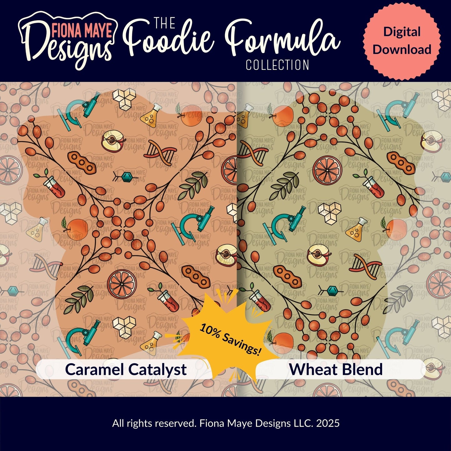 Foodie Formula | PNG Seamless Pattern(s)