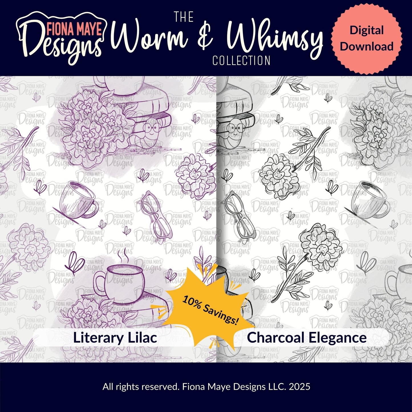 Worm Whimsy | PNG Seamless Pattern(s)