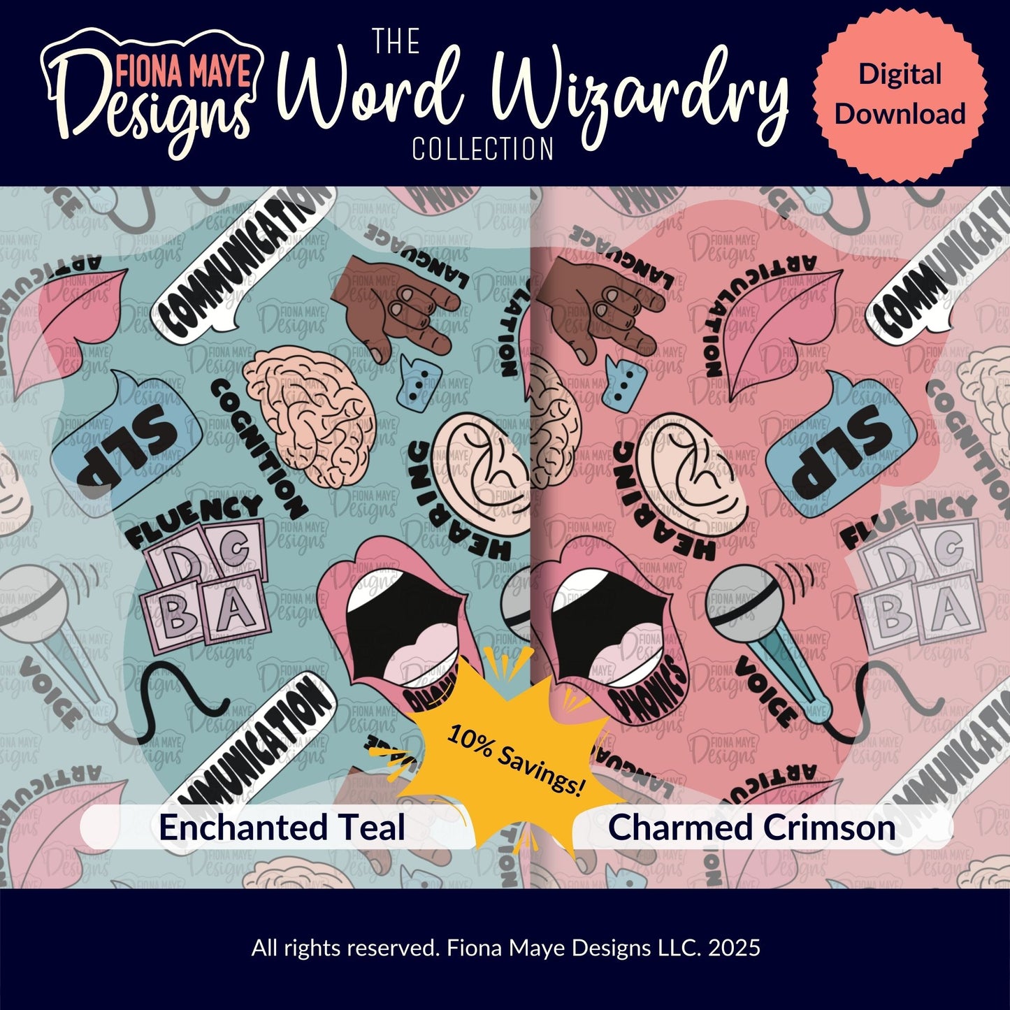 Word Wizardry | PNG Seamless Pattern(s)