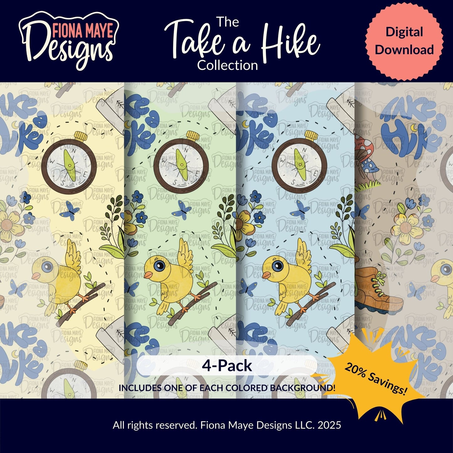Take a Hike | PNG Seamless Pattern(s)