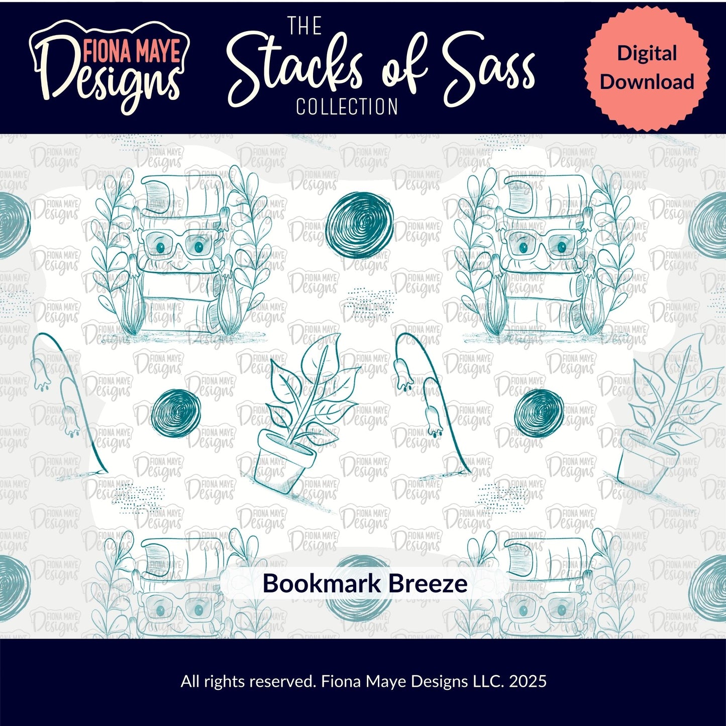Stacks of Sass | PNG Seamless Pattern(s)