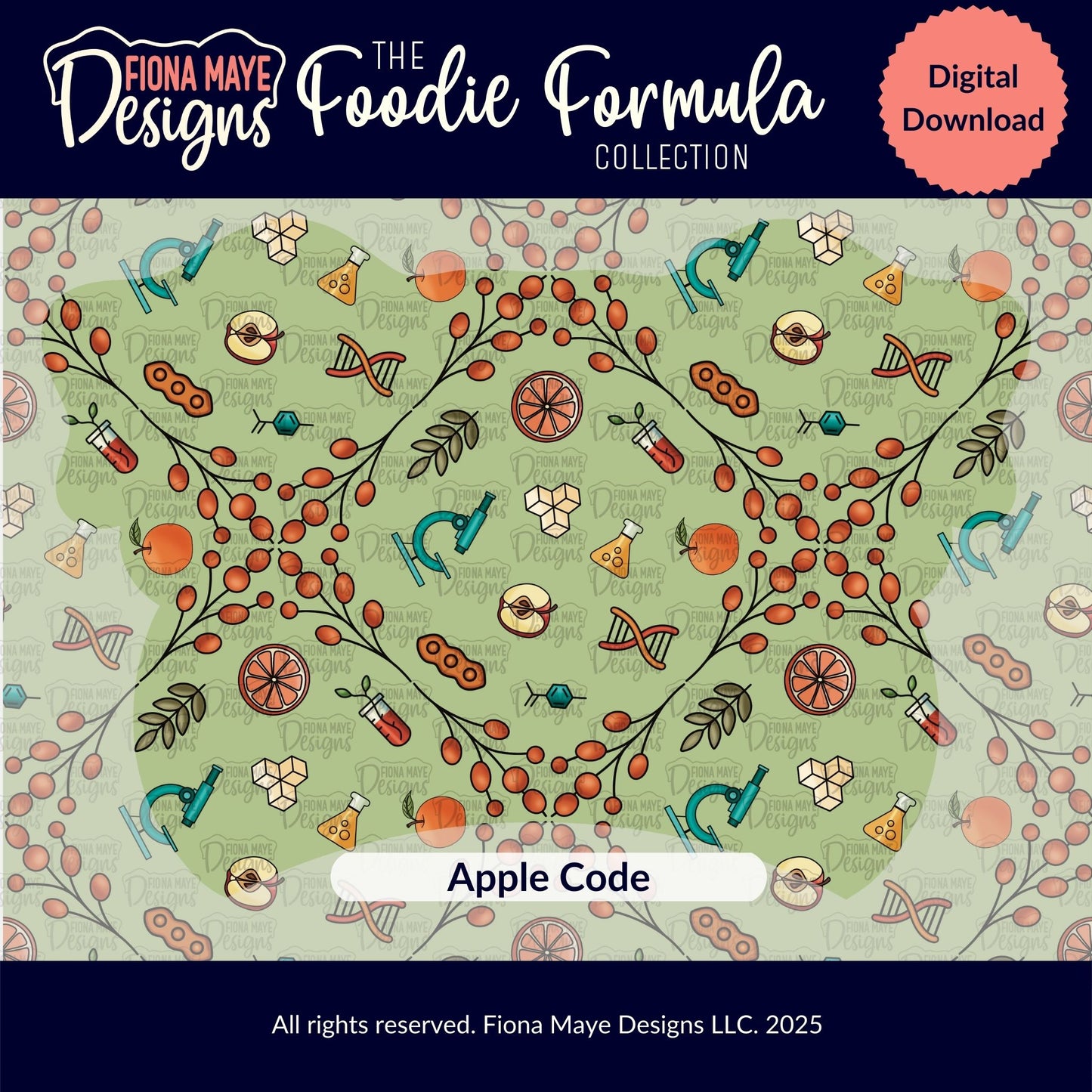 Foodie Formula | PNG Seamless Pattern(s)