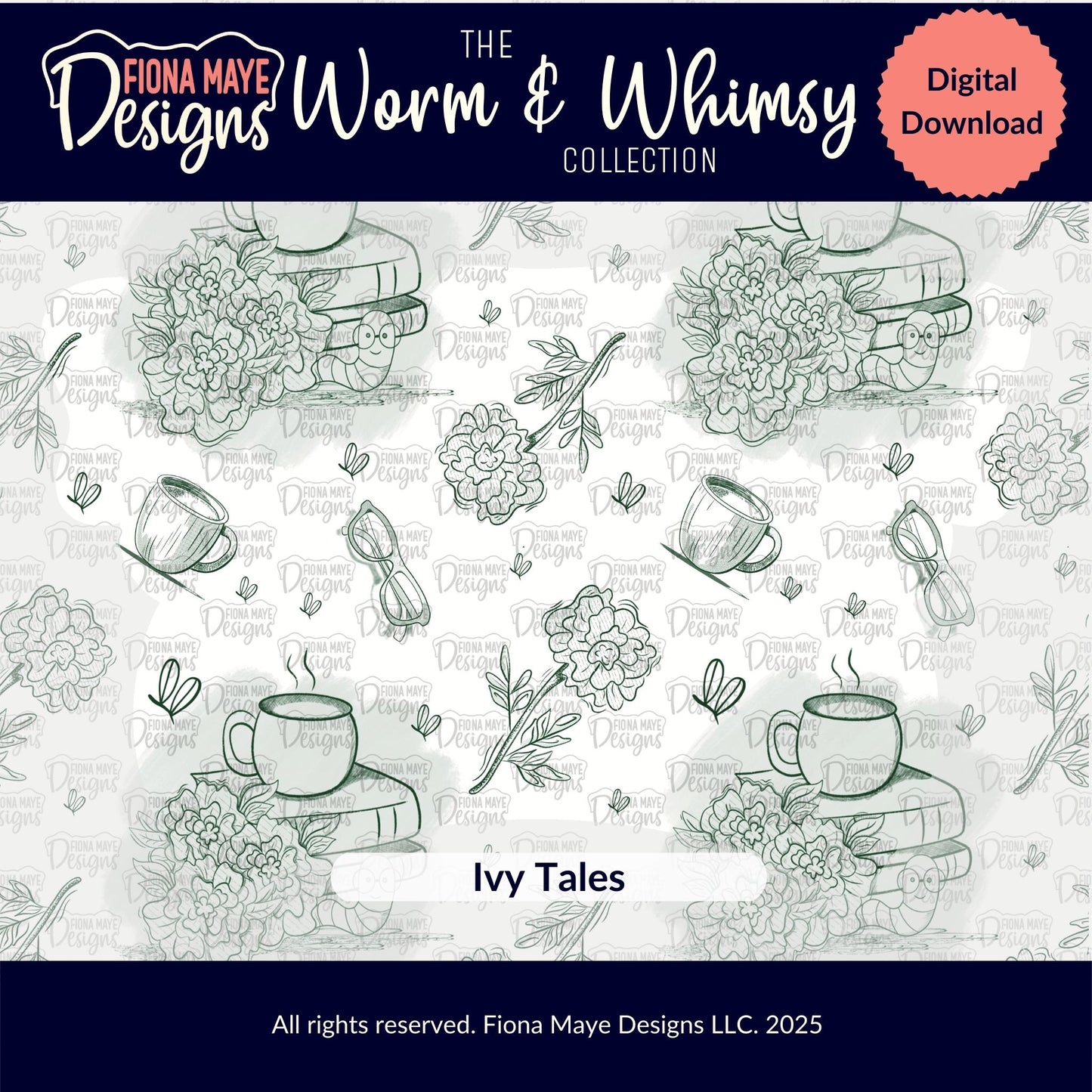 Worm Whimsy | PNG Seamless Pattern(s)