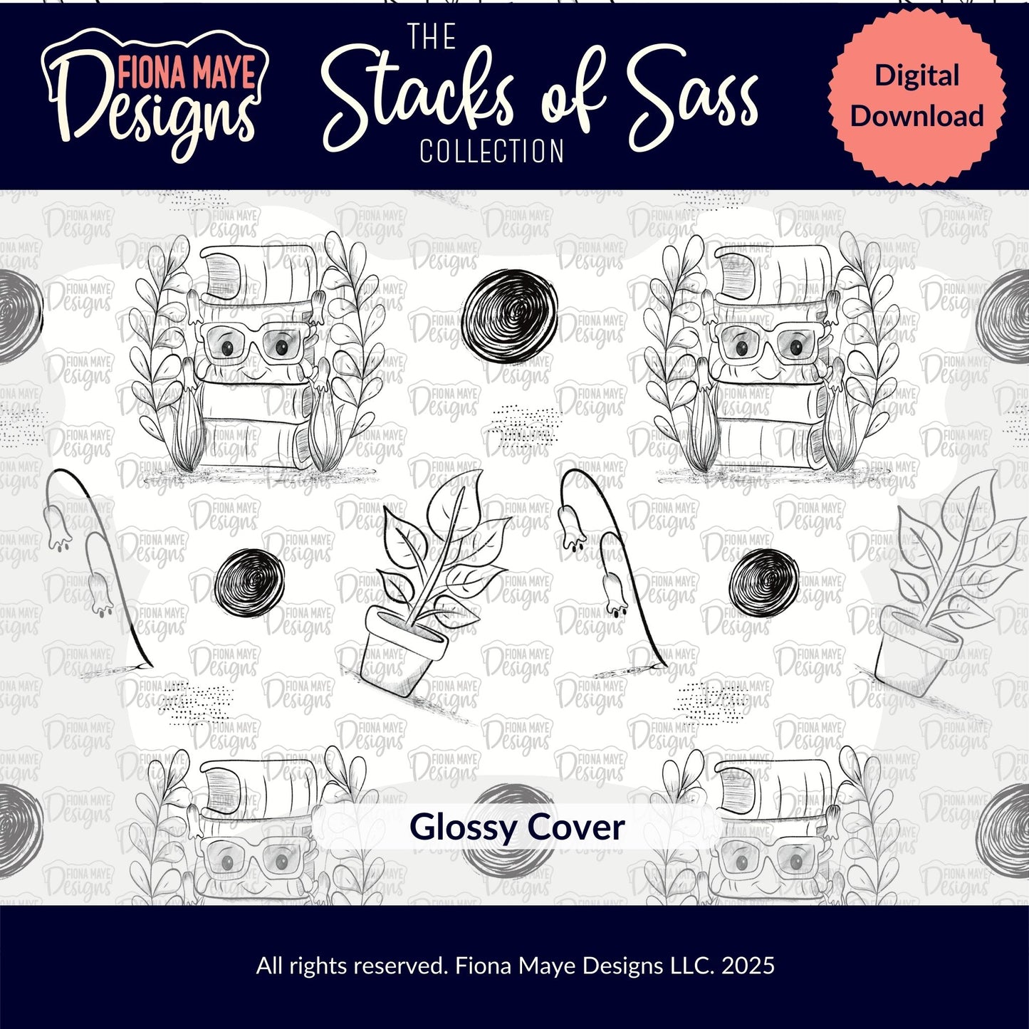 Stacks of Sass | PNG Seamless Pattern(s)