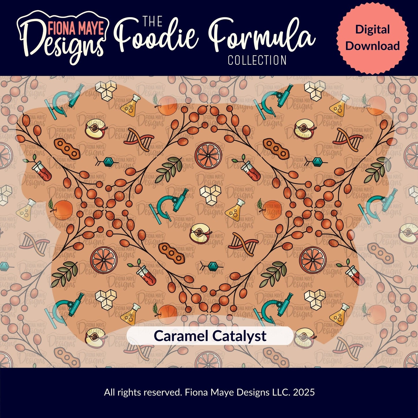 Foodie Formula | PNG Seamless Pattern(s)