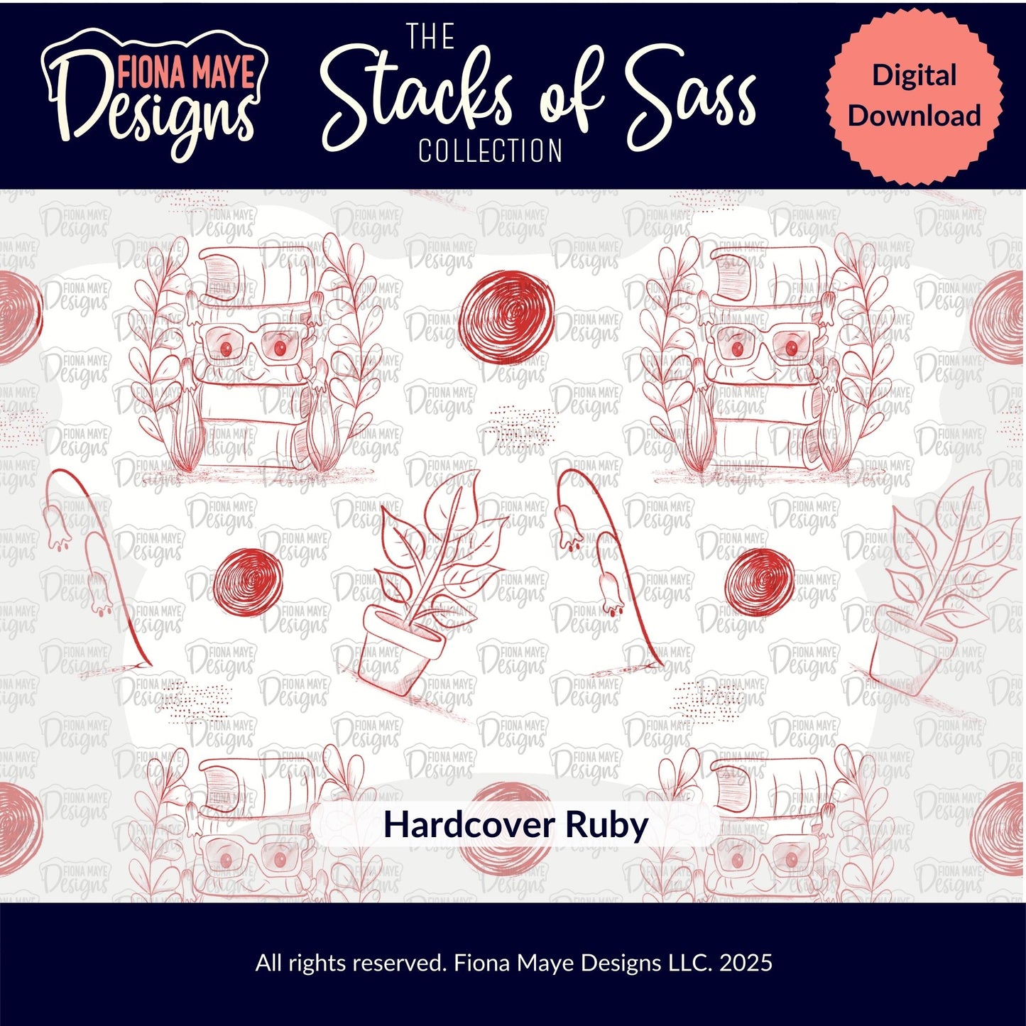 Stacks of Sass | PNG Seamless Pattern(s)