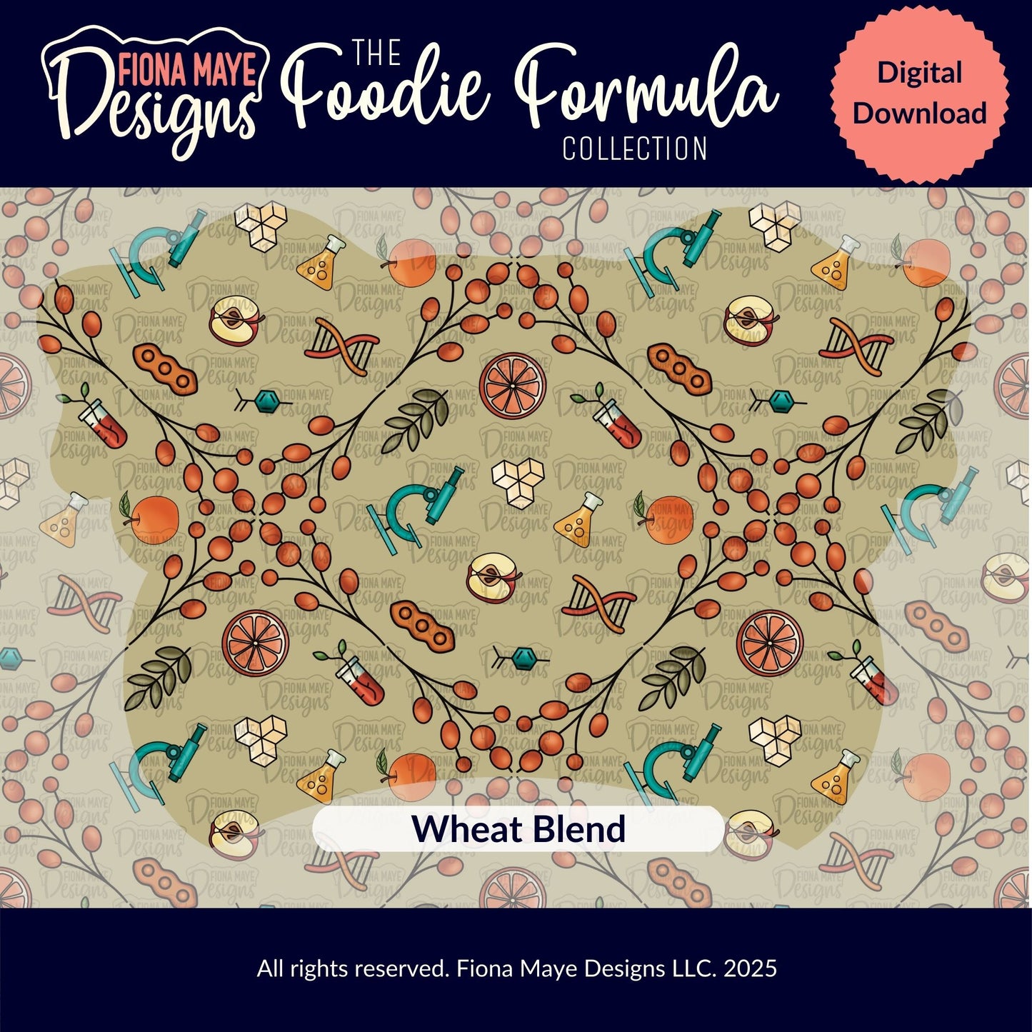 Foodie Formula | PNG Seamless Pattern(s)