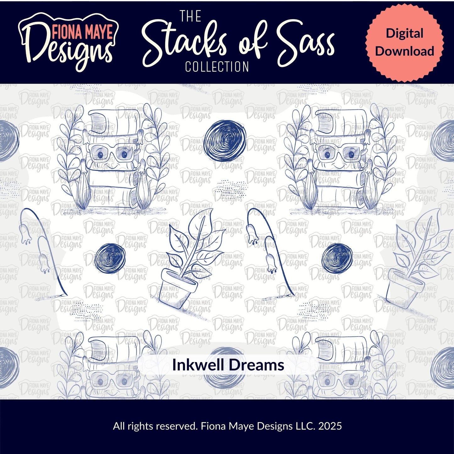 Stacks of Sass | PNG Seamless Pattern(s)