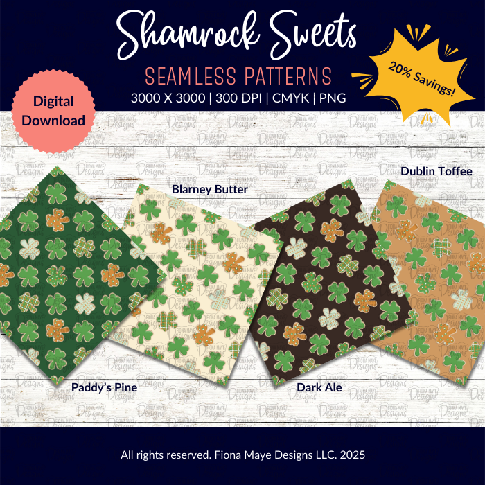 Shamrock Sweets | PNG Seamless Patterns