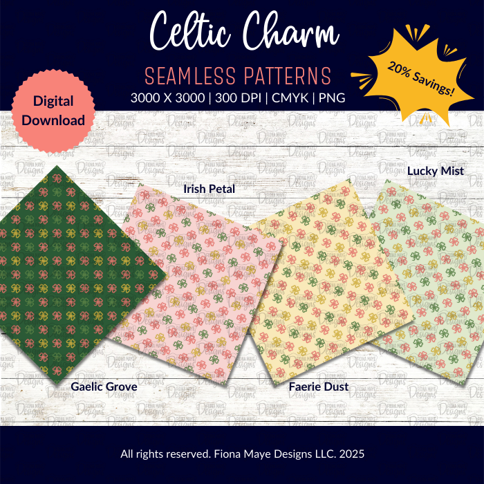 Celtic Charm | PNG Seamless Patterns