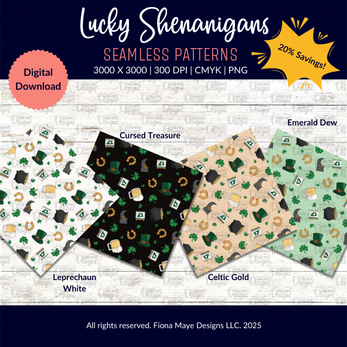 Lucky Shenanigans | PNG Seamless Patterns