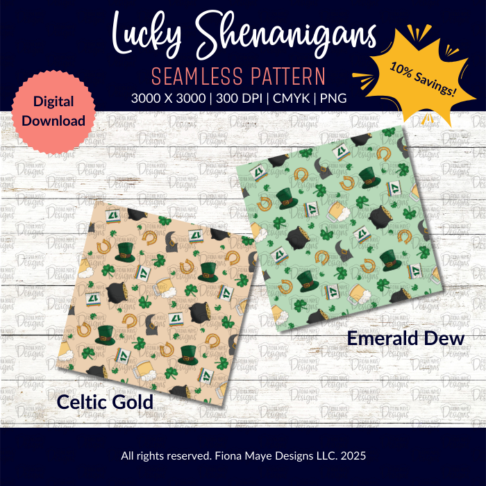 Lucky Shenanigans | PNG Seamless Patterns