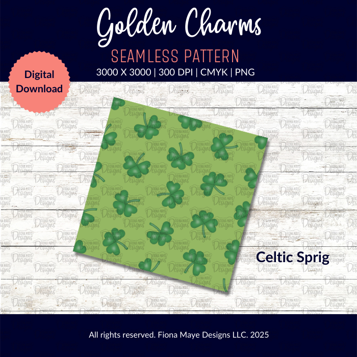 Golden Charms | PNG Seamless Patterns