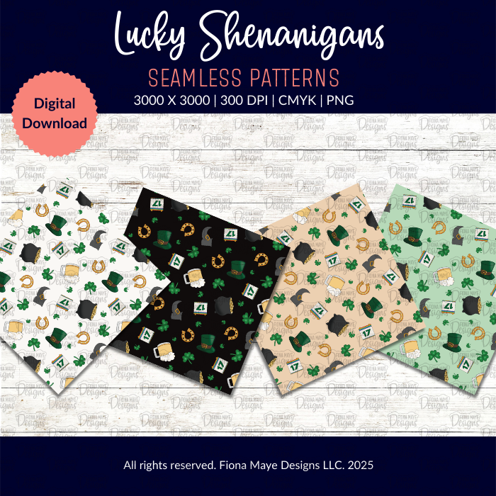 Lucky Shenanigans | PNG Seamless Patterns