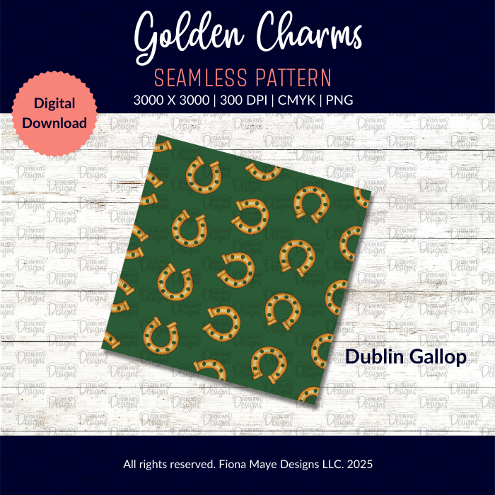 Golden Charms | PNG Seamless Patterns