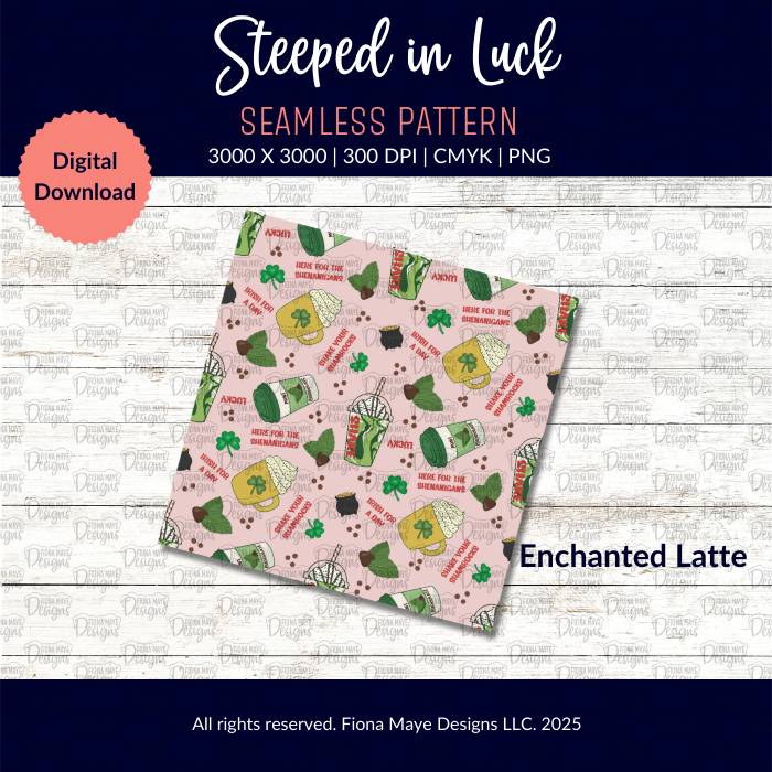 Steeped in Luck | PNG Seamless Patterns