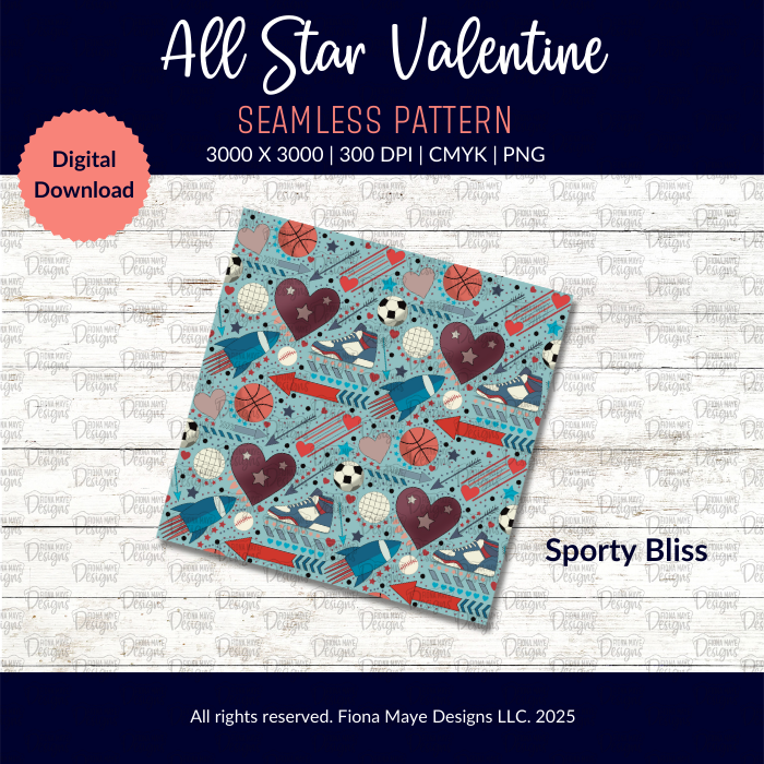 All Star Valentine | PNG Seamless Patterns