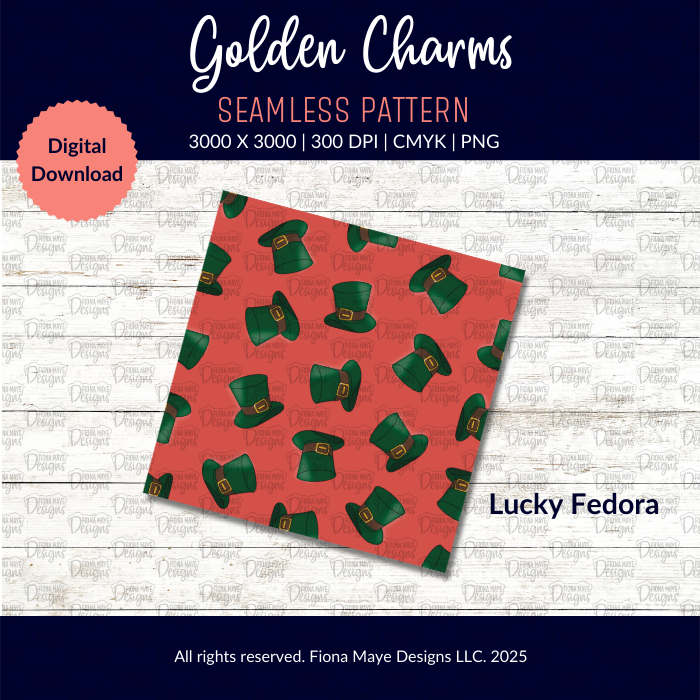 Golden Charms | PNG Seamless Patterns