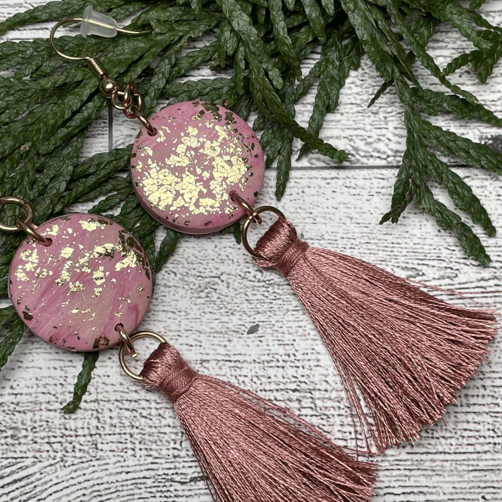 Pink Tassel Dangle & Drop Earrings